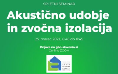 Spletni seminar: Akustično udobje in zvočna izolacija