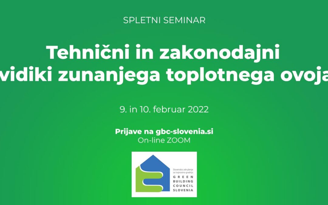 Tehnični in zakonodajni vidiki zunanjega toplotnega ovoja